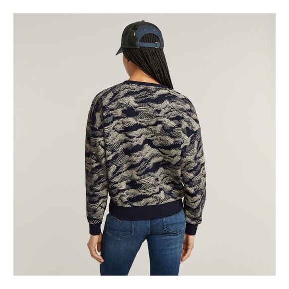 G-Star RAW Osaka Blue Lace Wave Sweatshirt Size Large NWT - Picture 3 of 6